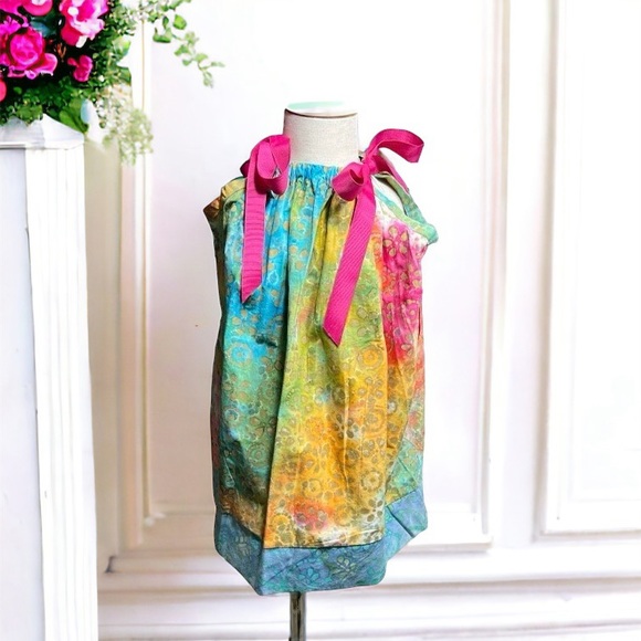 3 Year Old/3T - Batik Pillowcase Dress -Handmade by Me.  NEW - Picture 1 of 3